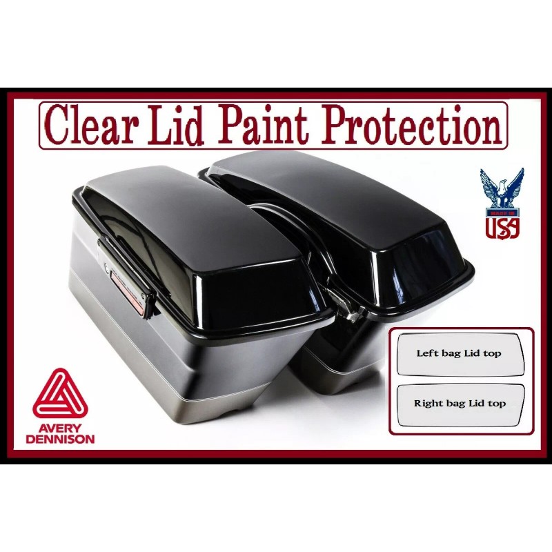 lid skins Clear Hard Bag Lid Covers Fits 2014-2023 Harley-Davidso
