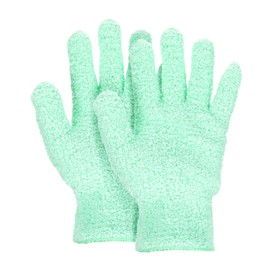 Teaaha 2PCS Microfiber Gloves for Plant Dusting, Green Dusting Mitt Reusable Washable Cleaning Mittens Dusting Gloves for Women House Cleaning Plants Cars Blinds Lamps and Small Hard Reach Corners