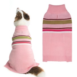 PAWCHIE Dog Sweater - Warm Coat Turtleneck Thick Dog Clothes with Leash Hole, Knitted Dog Outfit for Small to Large Dog Puppy Cat