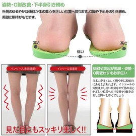 O Leg Insole, Supporter, Arch Insole, Arch Support, Footbed, Shock Absorption, Standing Work, Goods, Beautiful Legs, Available in 5 Sizes (XL (10.6 - 11.2 inches (27 - 28.5 cm))