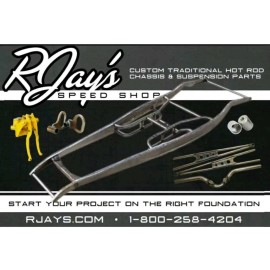 Rjays Speed shop 1932 Ford Bolt-In Curved Rear Frame Spreader Bar USA MADE