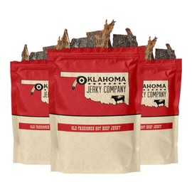 Old Fashioned Hot Beef Jerky - No Frills Tough and Old Style Dry Beef Jerky - All Natural, Gluten Free, No Added Preservatives and No Added MSG, Healthy Protein Snacks, 2 oz (Pack of 3)