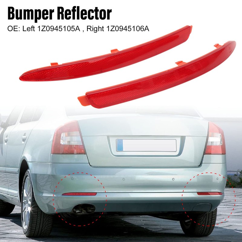 Reflector for Rear Bumper, Pack of 2 Reflector for Rear