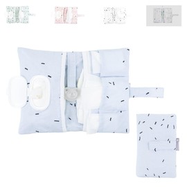 Kikkaboo Bear with Me Nappy Bag, Self-Closing, Cotton, Colour: Blue