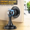 Black Magnetic Stainless Steel Door Stopper – Wall & Floor