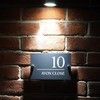 Badgemaster Modern Anthracite House Number Sign Plaque Stainless Steel Standoffs