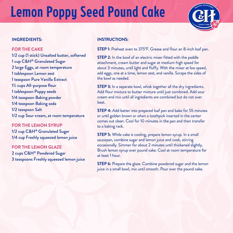 C&H® Granulated Sugar, 4 lb Bag of Premium Pure Cane