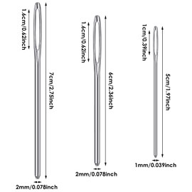 15 Pcs Large Eye Blunt Needles Stainless Steel Darning Needle Blunt Needles for Yarn Knitting Needles Leather Sewing Needles Crochet Needles for DIY Sewing Handmade Crafts