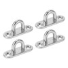 4Pcs Staple Ring Hook Stainless Steel Rugged 800LB High Strength
