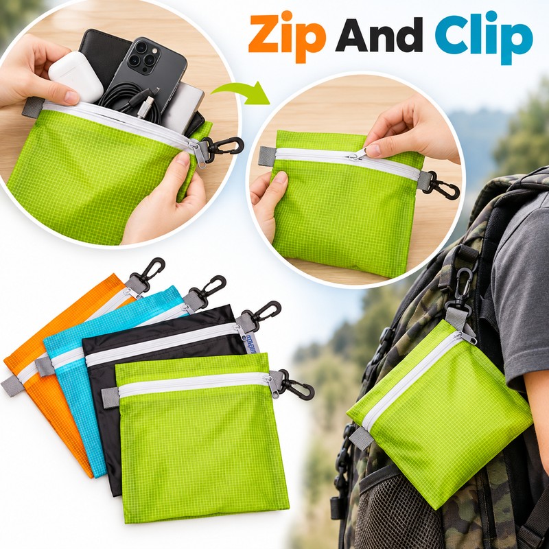Waterproof Swimming Bag Pouch with Hook – Portable Travel Organizer