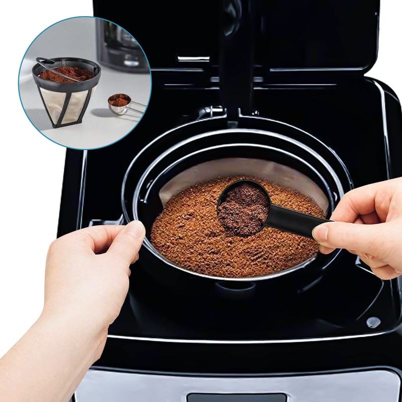 Byffoer 2-Pack Reusable Plastic Coffee Filter, 100 Mesh Basket for