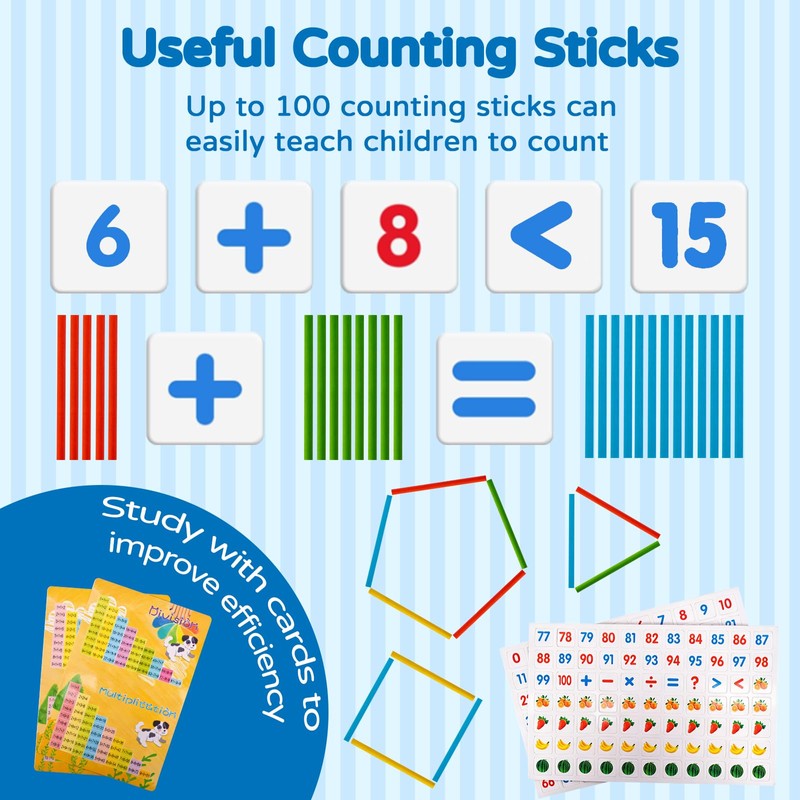 Wooden Abacus for Kids Math - Double-Sided Black/Whiteboard for Toddlers