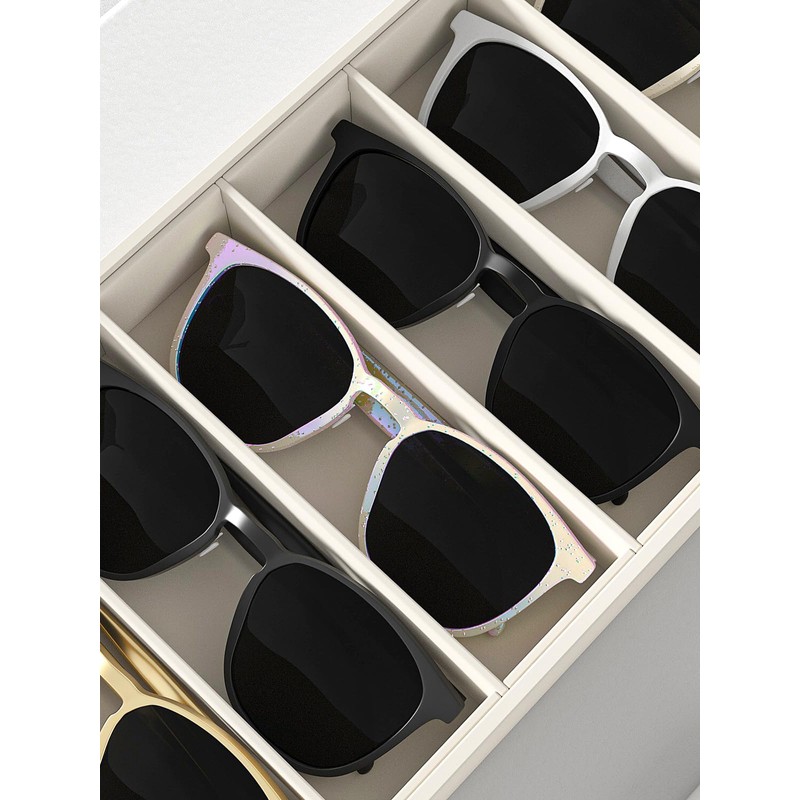 Ausalivan Sunglass Organizer Tray,Eyeglass Storage for Multiple Glasses,Jewelry and Sunglasses