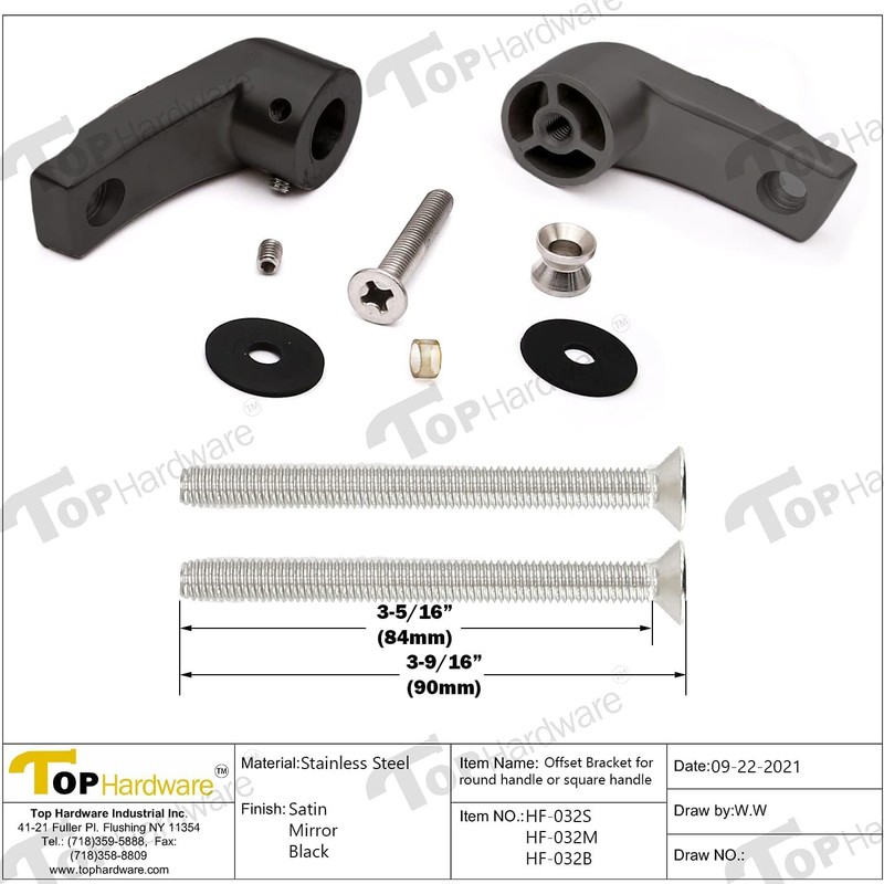 Top Hardware Stainless Steel 316 Mid-Post for Extra Length Ladder