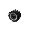 4" Serrated Rubber Contact Wheel with Two Heavy-Duty Bearing 6205