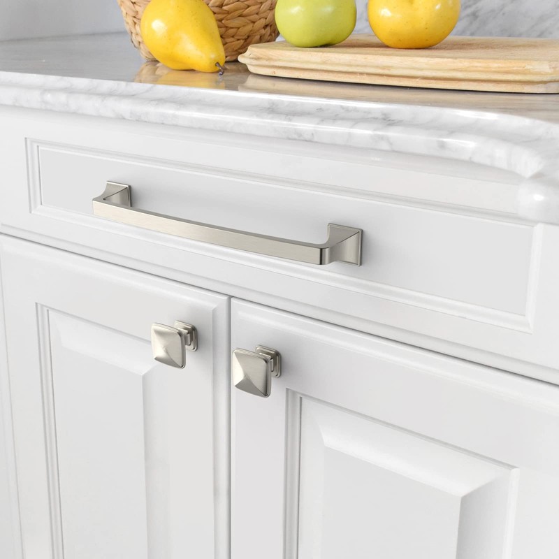 Amerdeco 10-Pack Brushed Satin Nickel Cabinet Hardware: 7 Inch(178mm) Hole