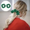 Pack of 2 Green Velvet Hair Bobbles, Scrunchies Velvet, Large
