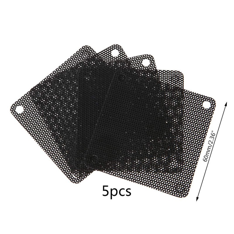 5 Pieces Computer Chassis Filter Mesh 60mm PC For Case