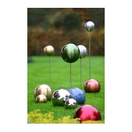 Dehner Brushed Stainless Steel Ball, Diameter 25 cm, Copper