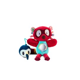 Lilliputiens 83057 Aktivitätsspielzeug Plüschtier Handpuppe Lemur Georges, Größe: 23x9x8cm, ab 6 Monaten