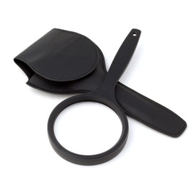 Handheld Magnifier Reading Magnifier with Case Made in USA, Premium Large 3" 2.75X Spherical Lens with 5X BIFOCAL