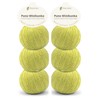 Pascuali Puno Winikunka Knitting Wool Made of 70% Cotton (Organic), 30% Alpaca Wool, Alpaca Wool for Knitting and Crocheting, Colour: Fern 63