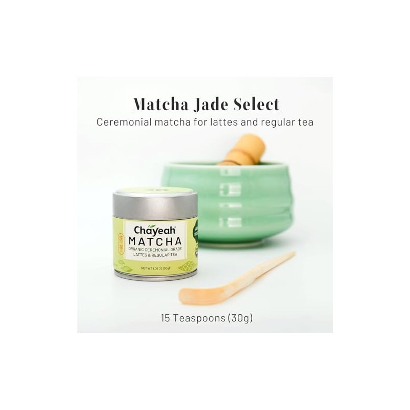 ChaYeah Matcha Jade Select para Latte Y Té Regular, Polvo