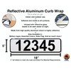 Curb-N-Sign® Texas Curb Wrap®, Reflective Aluminum Peel and Stick Curb
