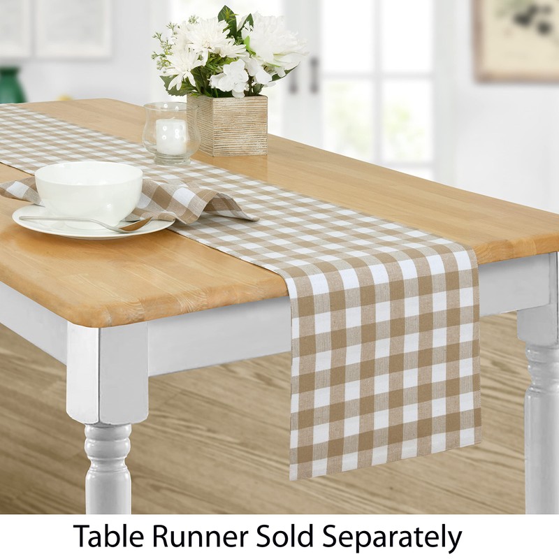 Home Bargains Plus Country Rustic Buffalo Plaid Cotton Fabric Placemats,