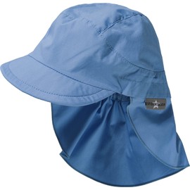 Sterntaler Boy's Peaked Cap with Neck Protection (Schirmmütze M. Nackenschutz) - blue Plain, size: 49