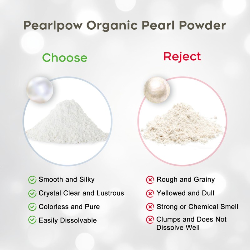 Peralpow Pearl Powder Organic, 100g 100% Natural DIY Skincare, Anti-Aging,