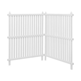 2 Panels Outdoor Privacy Screen 36 X 45 Air Conditioner Fence with 19.7 Ground Stakes for Pool Equipment Enclosure and Strip VDefault: Default
