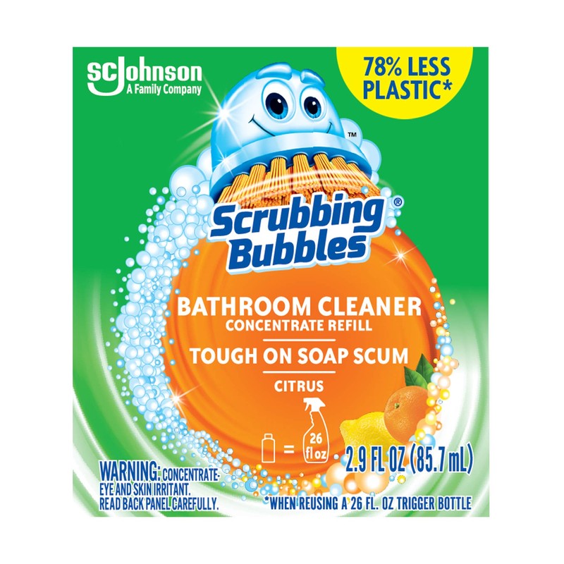 Scrubbing Bubbles Multi Surface Bathroom Cleaner Concentrate, Two 2.9 oz