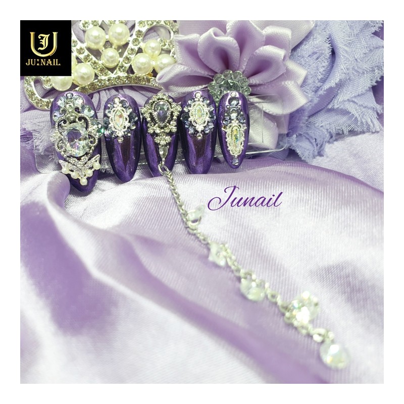 ⚜️Real Purple Handmade Nail Tips⚜️ - Short Oval / ⚜️진짜보라