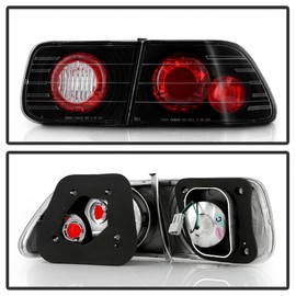 ACANII - For Black 1996-2000 Honda Civic 2Dr Coupe Tail Lights Brake Lamps Left+Right Taillamps Driver Passenger Side