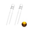 DSSRQI 100pcs Super Bright 3mm LED Diode Lights (Clear Transparent