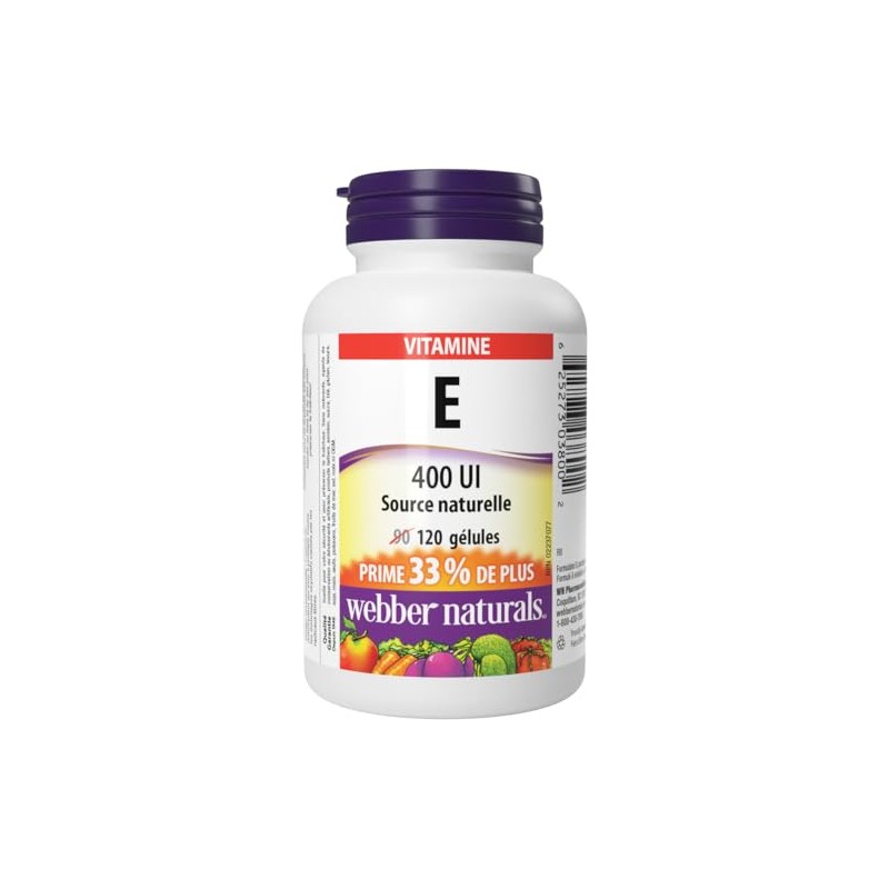Webber Naturals Webber Naturals Vitamin E 400 IU, 120 Softgels,