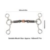 Topyond Stainless Steel Brass Toggle Ring Snaffle, 145 mm Mouthpiece,