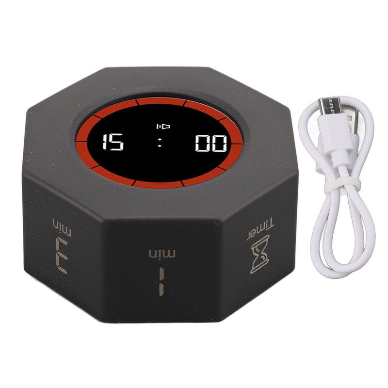 Rotating Timer with G Sensor, Desk Productivity Cube Timer, 1