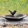 Small Heart Shaped Cast Iron Garden Bird Feeder Bath