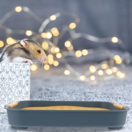 POPETPOP Caja De Baño para Conejos: Jaulas para Conejillos De Indias Ropa De Cama para Conejos Caja De Arena para Conejos Chinchilla El Hámster, Jaula De Conejito De Interior Bandeja De Arena