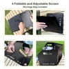 KeoPuals Stove Windscreen - Folding Camping Stove Windshield 4 Plates