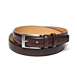 KIETH Men's Business Belt, Italian Calf Leather, Dark Brown, 50 Years of History and Craftsmanship, Reliable Quality Made in Japan, Braun