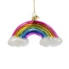 Noble Gems Rainbow and Clouds Glass Christmas Ornament by Kurt