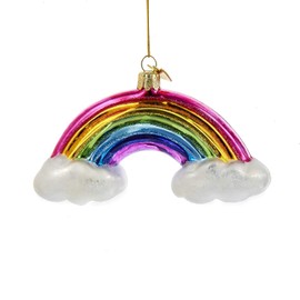 Noble Gems Rainbow and Clouds Glass Christmas Ornament by Kurt Adler