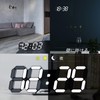 KOSUMOSU Digital Clock, LED Clock, Wall Clock, Automatic Brightness, 3D