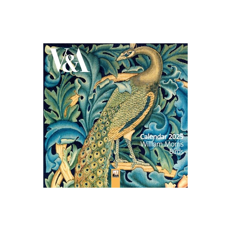 V&A: William Morris Birds Mini Wall Calendar 2025 (Art Calendar)