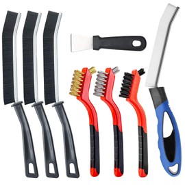 Hard Bristle Crevice Cleaning Brush, Crevice Cleaning Brush Tool Kits for Household Use, Wire Brush Set, Gap Cleaning Brushes for Kitchen, Bathroom, Shutter Door Tiles Window Groove Grill Rust Dirt