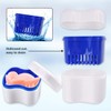 2 Denture Bath Case and 2 Denture Cleaner Brushes Retainer