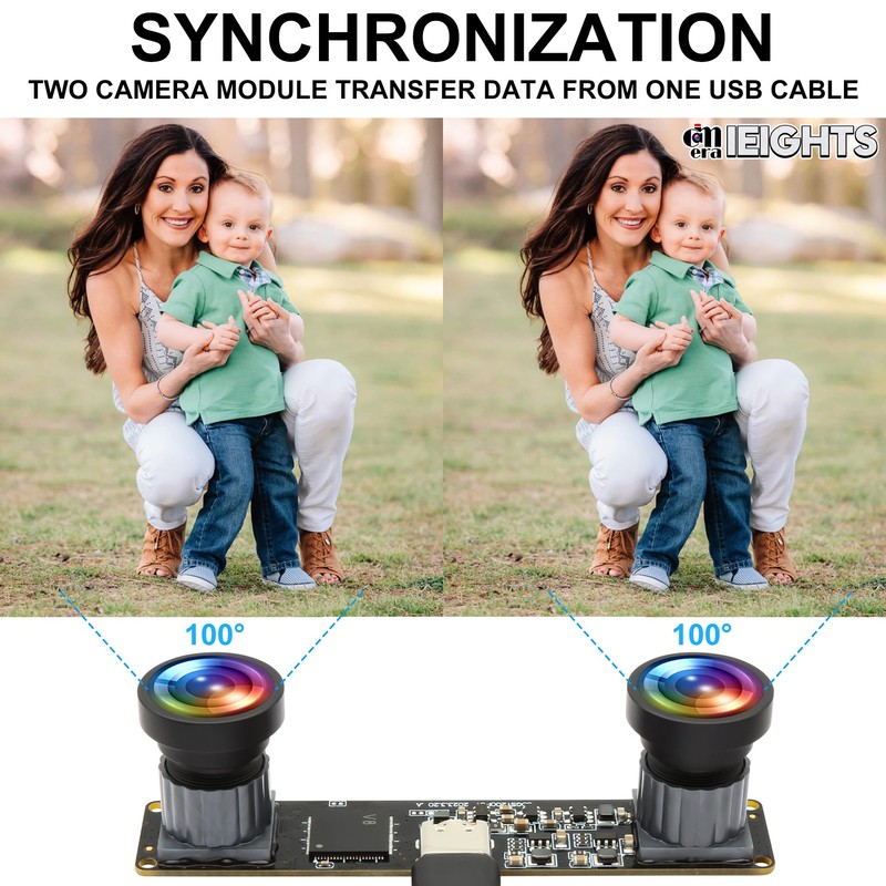 120fps Global Shutter USB Camera Module Dual Lens 3D Stereo